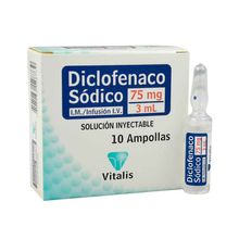 Diclofenaco VITALIS 75mg x10 ampollas
