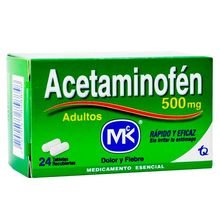Acetaminofén MK 500 mg x 24 tabletas recubiertas