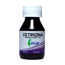 Cetirizina ECAR jarabe 5 mg/5 ml jarabe x 60 ml