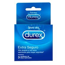 Preservativos DUREX extra seguro x3 unds