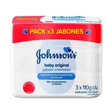 Jabón JOHNSON & JOHNSON baby original 3 unds x110 g c/u