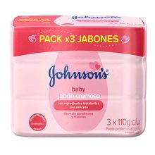 Jabón JOHNSON & JOHNSON baby humectante 3 unds x110 g c/u