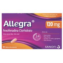 Allegra SANOFI 120 mg x10 tabletas