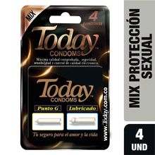 Preservativos TODAY mix x4 unds