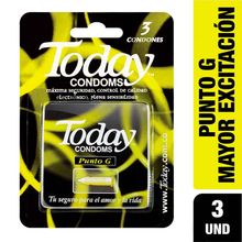 Preservativos TODAY punto G x3 unds