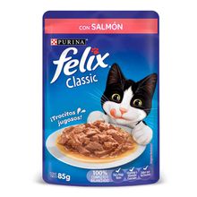 Alimento gato FELIX húmedo clásico salmón x85 g