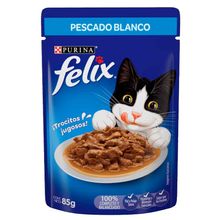 Alimento húmedo para gato FELIX sabor a pescado blanco x85 g