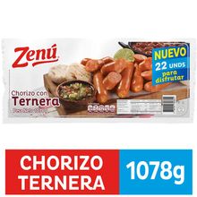 Chorizo mixto ZENÚ cerdo/res/ternera x1078 g