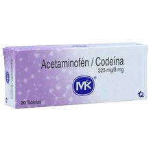 Acetaminofén+codeína MK 325mg-8mg x20 tabletas