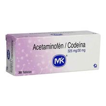 Acetaminofén / codeína MK 325mg/30mg x30 tabletas