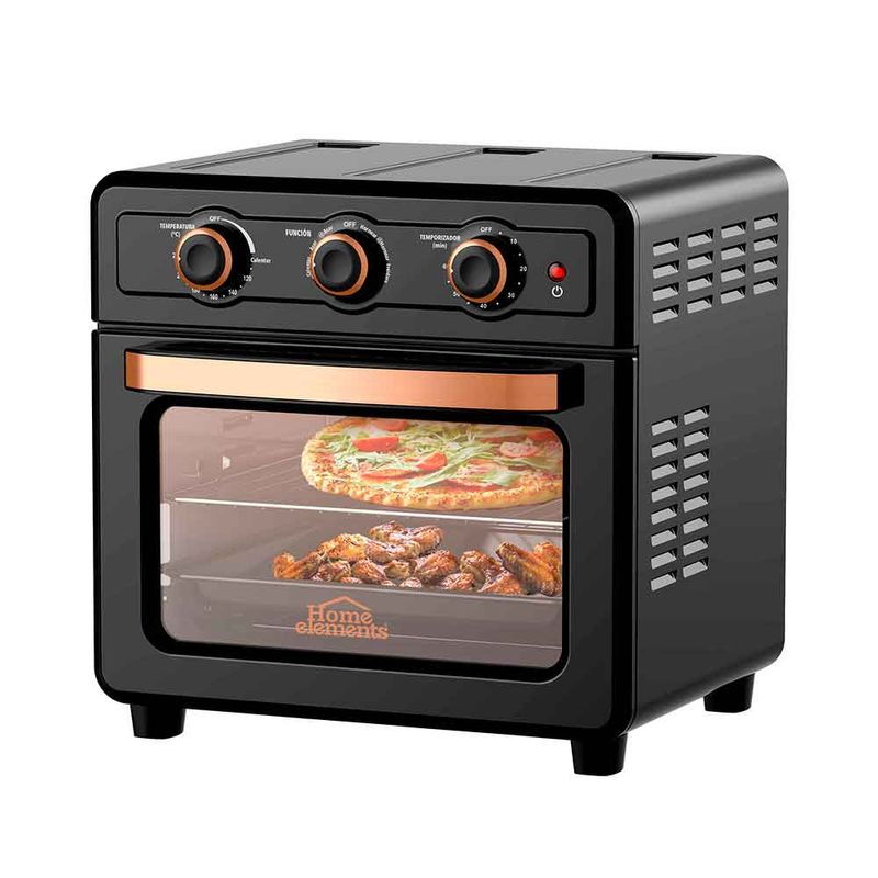 Horno Tostador con Freidora de Aire - 2 Productos en 1 - Home Elements