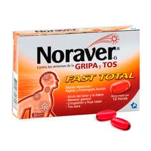 Noraver TECNOQUIMICAS fast total gripa y tos x6 cápsulas