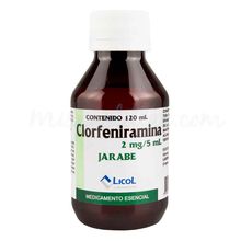 Clorfeniramina LICOL jarabe 2 mg x 120 ml