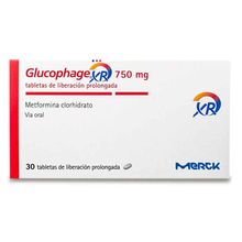 Glucophage xr 750 mg MERCK x30 tabletas