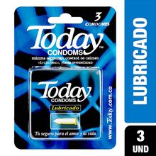 Preservativo TODAY lubricante x3 unds