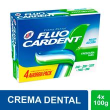Crema dental FLUOCARDENT frescura maxima 4 unds x100 g c/u