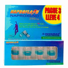 Naproflash NOVAMED 250mg pague 3 lleve 4 cápsulas