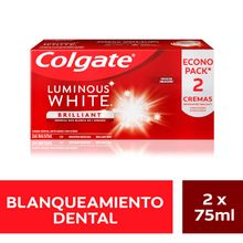 Crema dental COLGATE luminous white 2 unds x75 ml