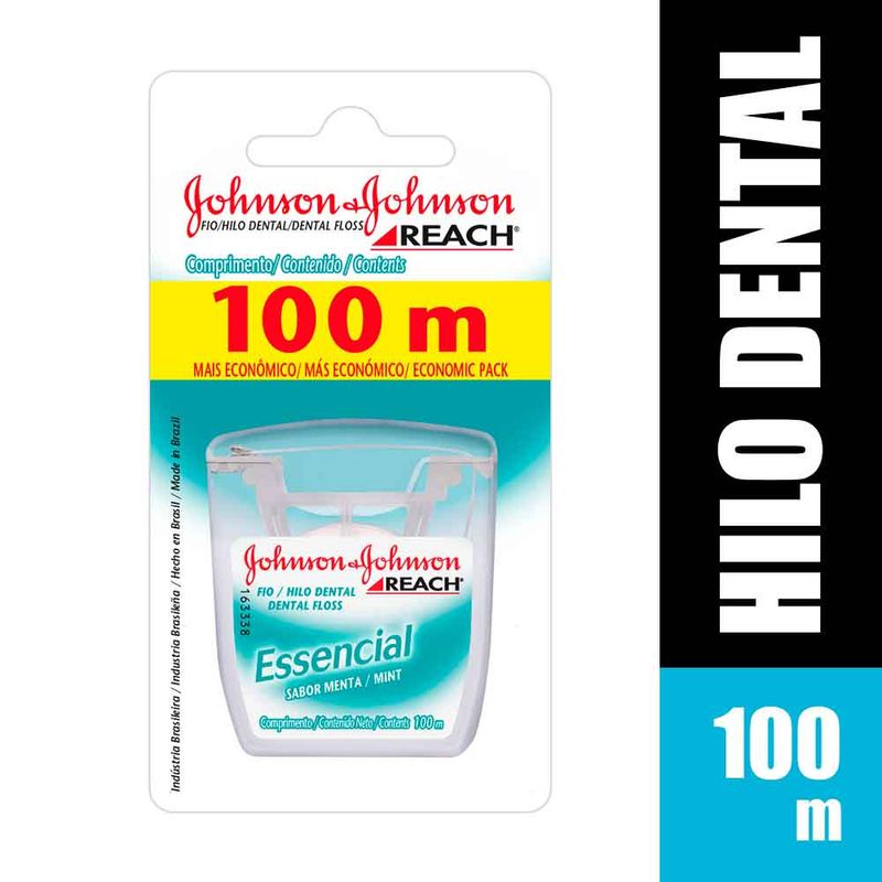 Fio Dental Menta Johnson & Johnson Reach Essencial 100m Mais