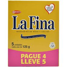 Margarina LA FINA en barra 4x5 x125 g