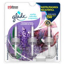 Ambientador GLADE Plugins lavanda y aloe en aceite 3 unds x21 ml c/u