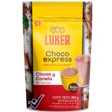 Chocolate LUKER choco express clavos y canela x200 g