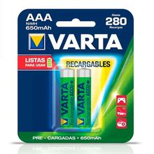 Pila VARTA recargable AAA x2 unds
