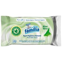Papel higiénico húmedo FAMILIA con aloe x50 unds
