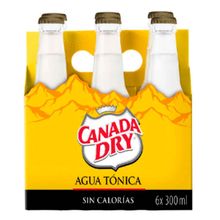 Agua tónica CANADA DRY sin calorias 6unds x300 ml