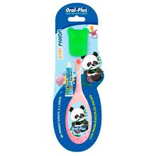 Cepillo dental ORAL-PLUS baby panda + protector
