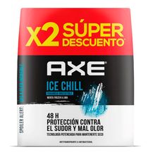 Desodorante AXE spray body ice chill 2 unds x152 ml precio especial