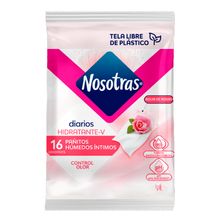 Pañitos húmedos intimos NOSOTRAS agua/rosas x16 unds