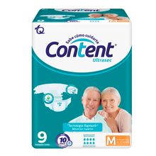 Pañal CONTENT talla M 9 unds