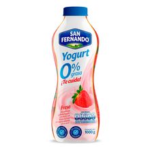 Yogurth SAN FERNANDO deslactosado descremado fresa x1000 g